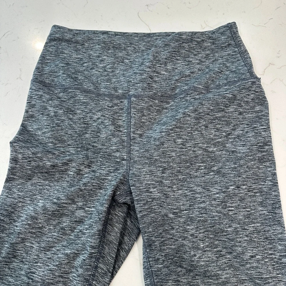 Koral Womens Grey Space Dye High Rise Athletic Leggings Small